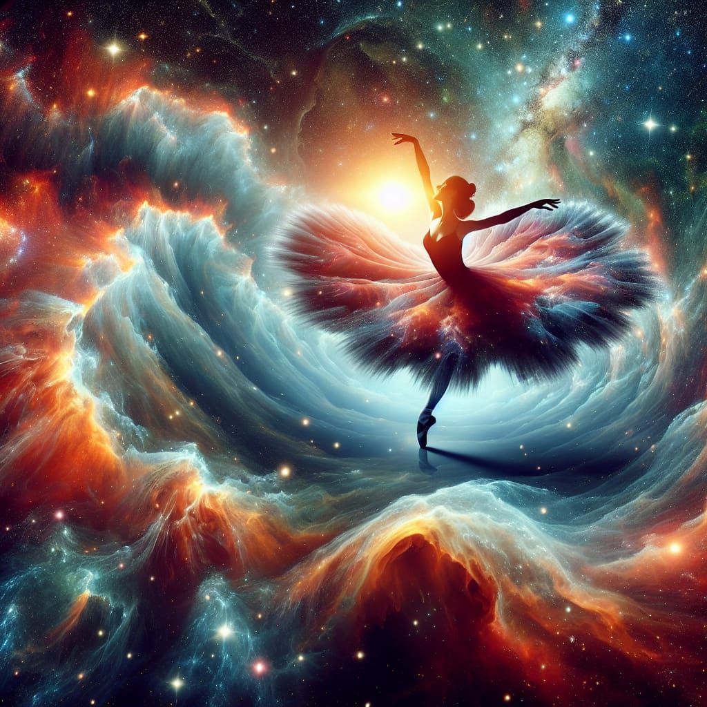 Cosmic Ballerina Nebula: A Dance of Light