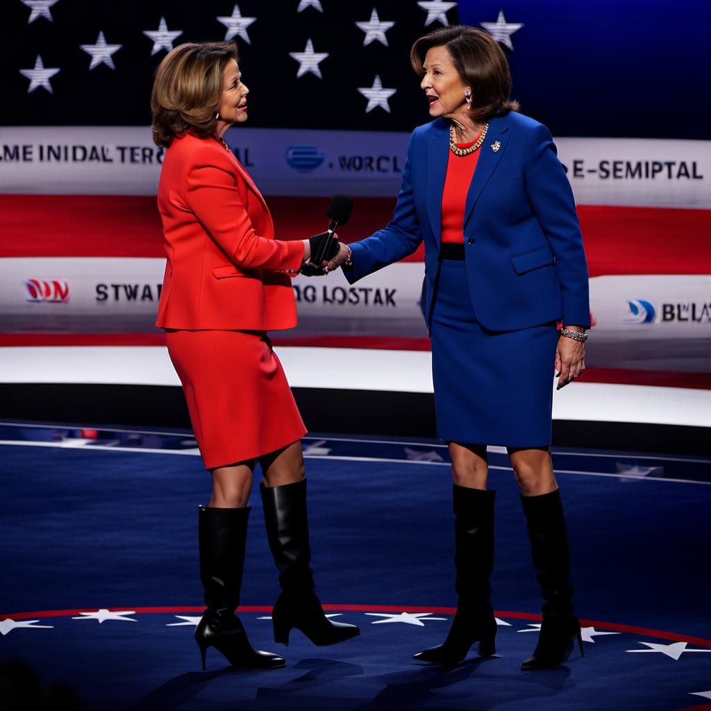 Republican vs Democrat Debate on Stage