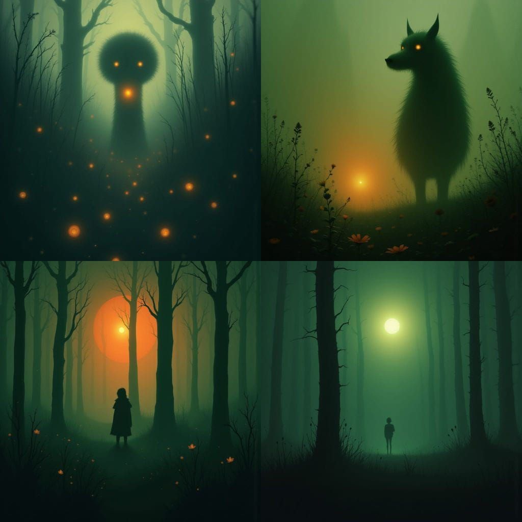 Mysterious Silhouette in Fog: Minimalist Shadow Art