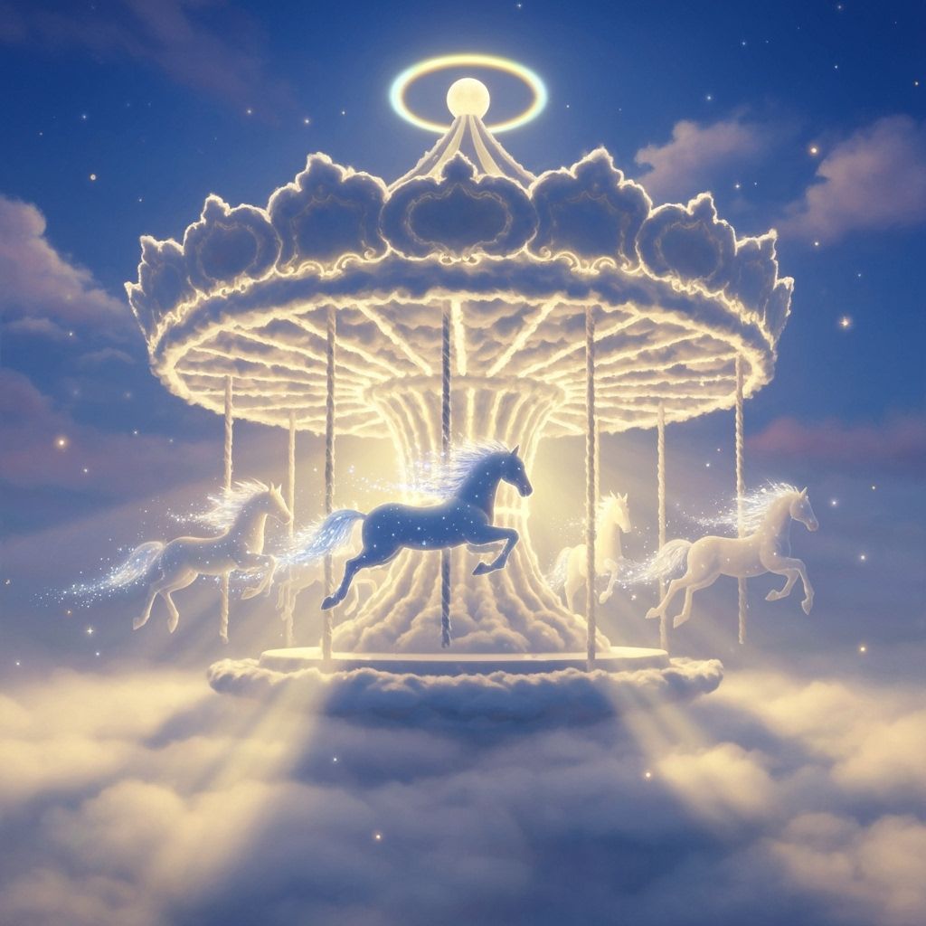 Celestial Cloud Carousel in Twilight Sky