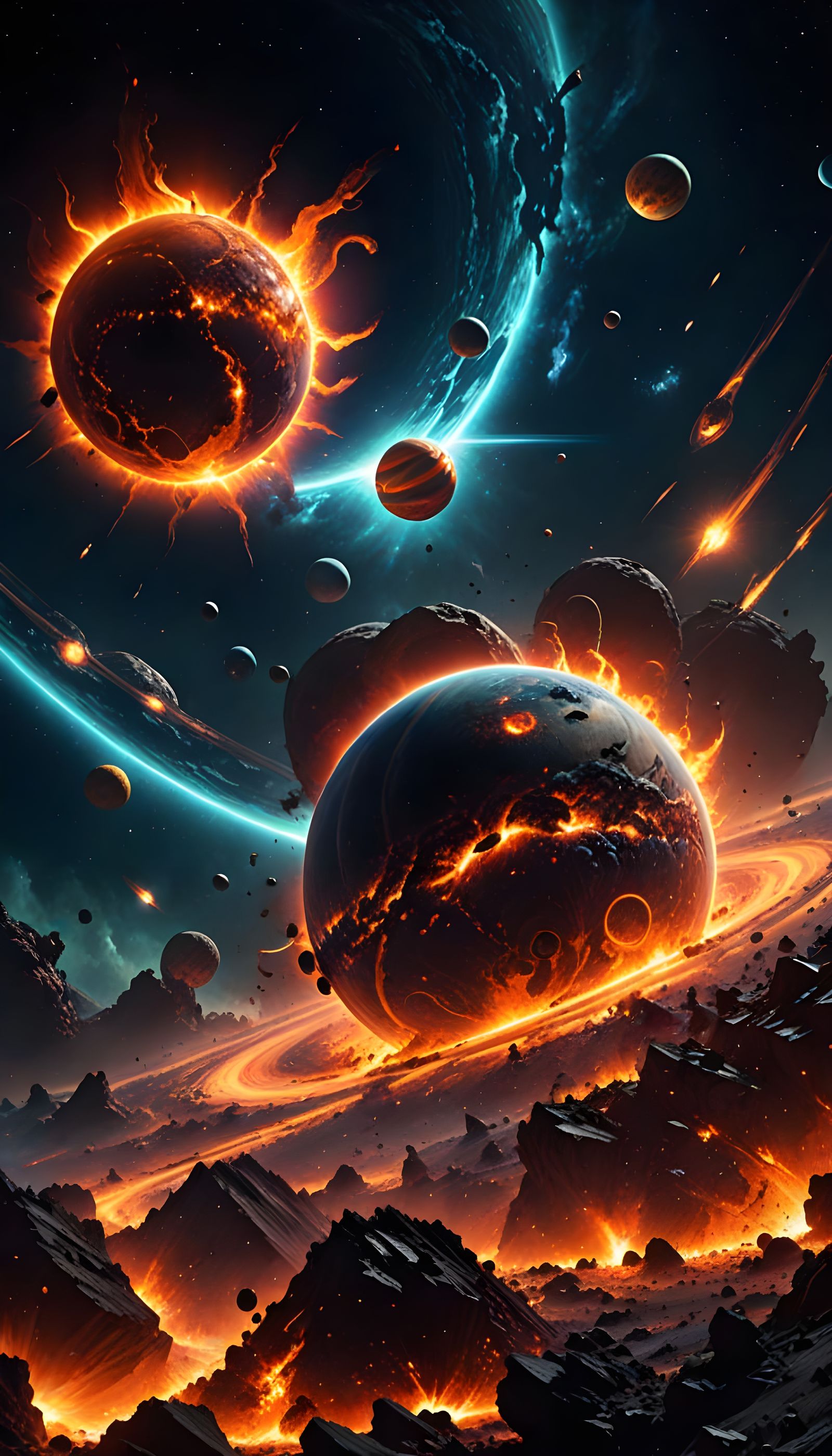 Cosmic Cataclysm: Planets in Apocalyptic Collision