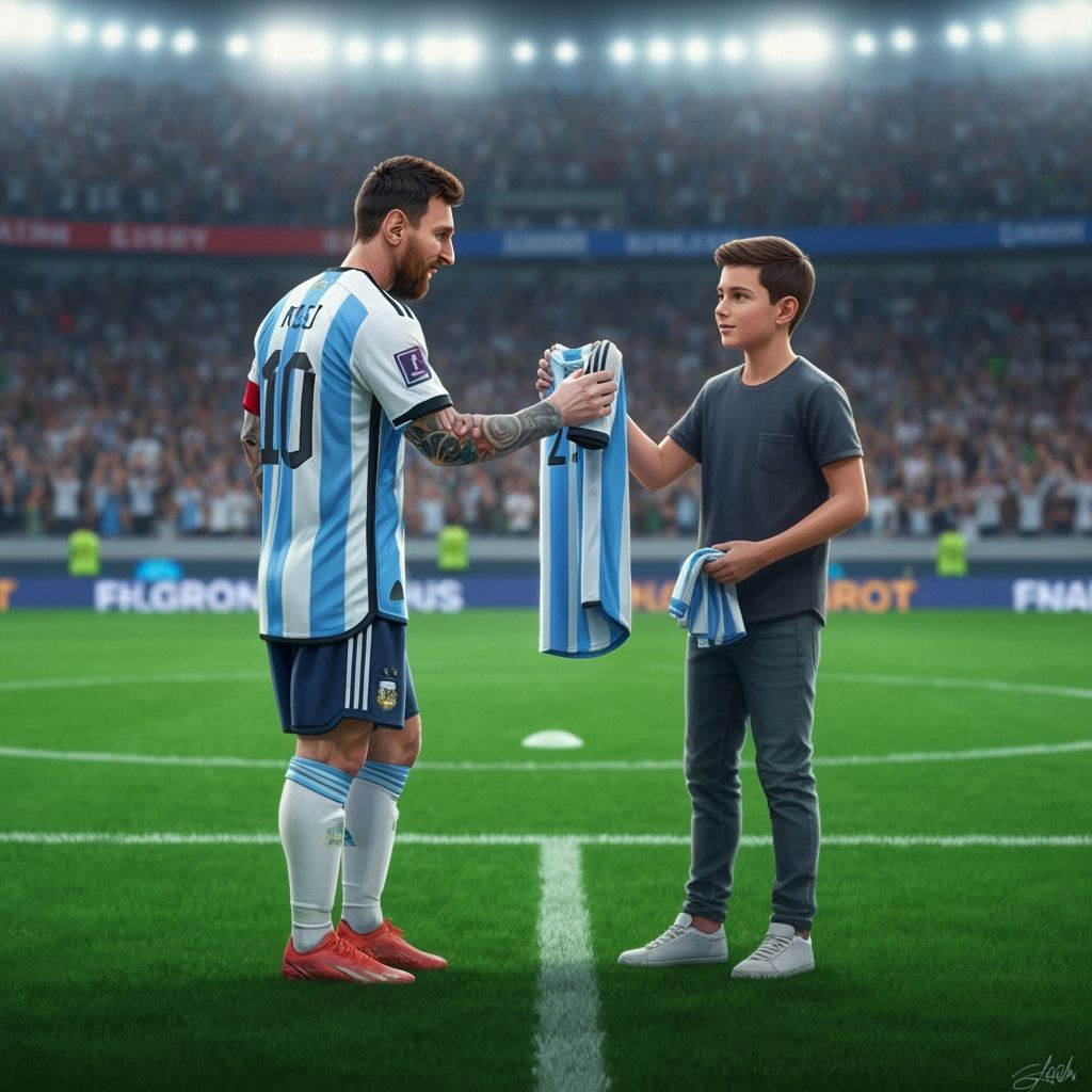 Heartwarming Soccer Gift in Digital Art Style