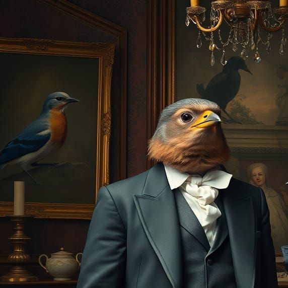 Birds Dressed as Pride and Prejudice Characters