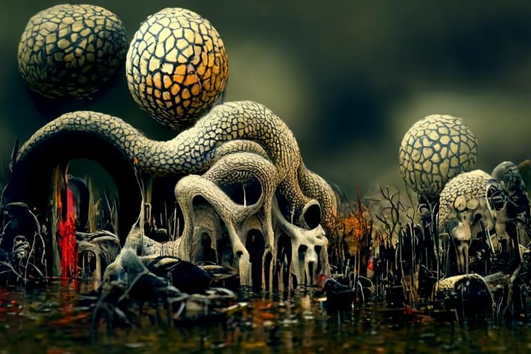 Toxic Mutant Swamp: A Digital Horror Landscape