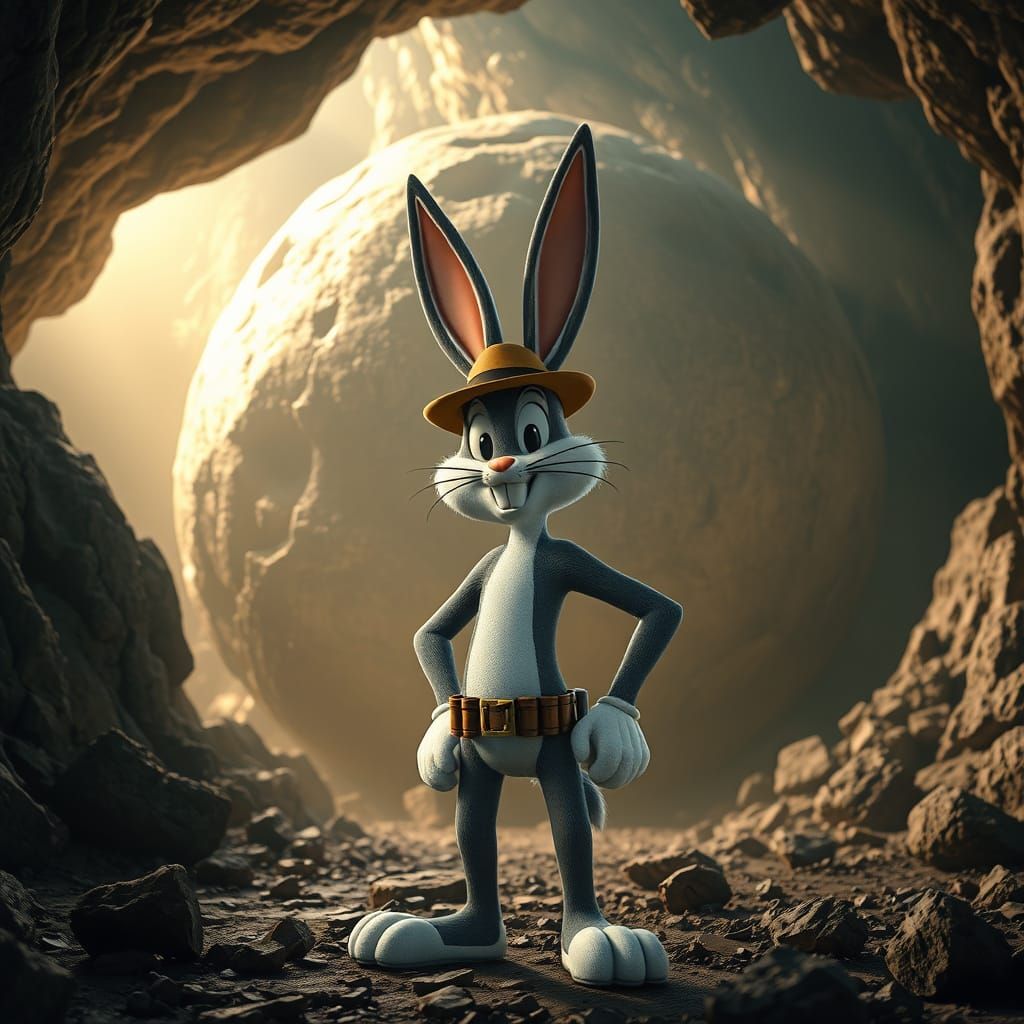 Bugs Bunny Adventure in Ancient Cave: 3D Cinematic