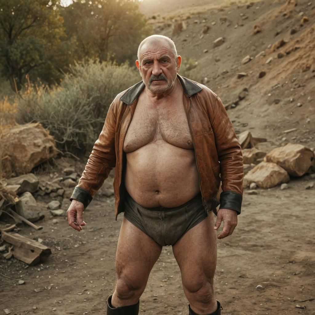 Armenian Wrestler in Golden Hour Sunlight