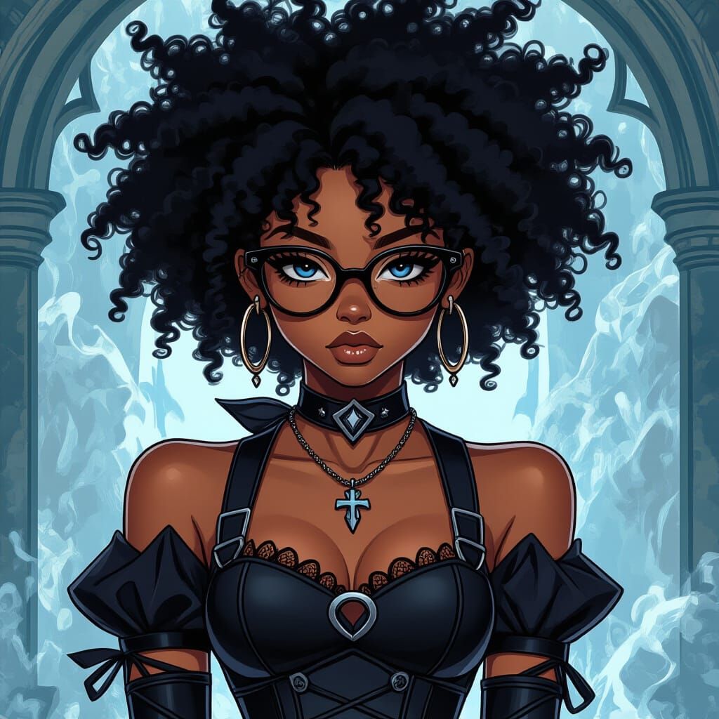 Gothic Kingdom Hearts Girl in Dark Fantasy Style