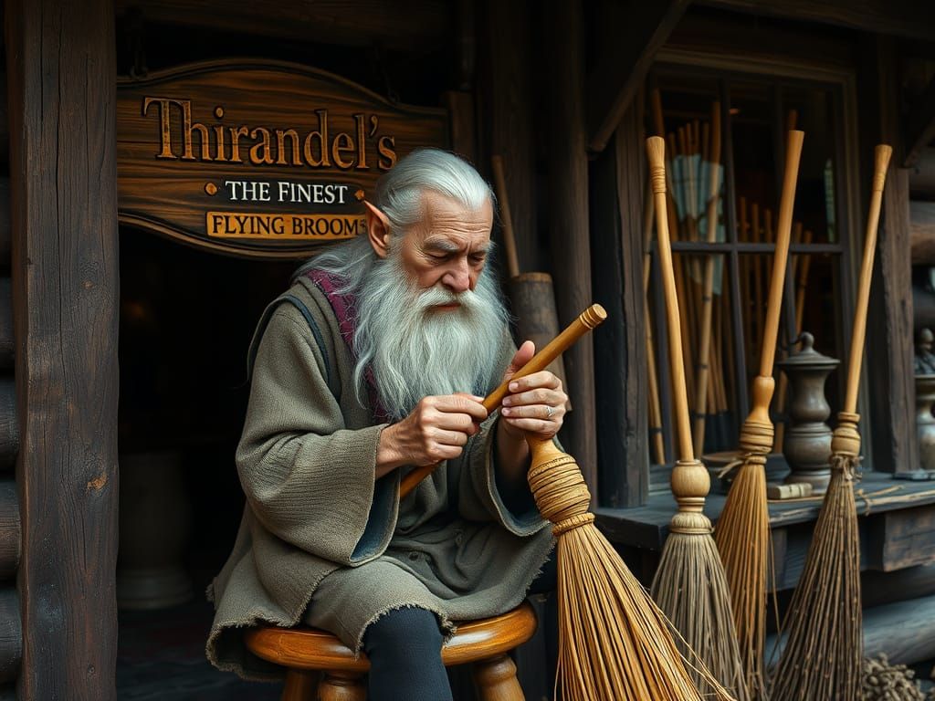 At Thirandel's, the best flying brooms