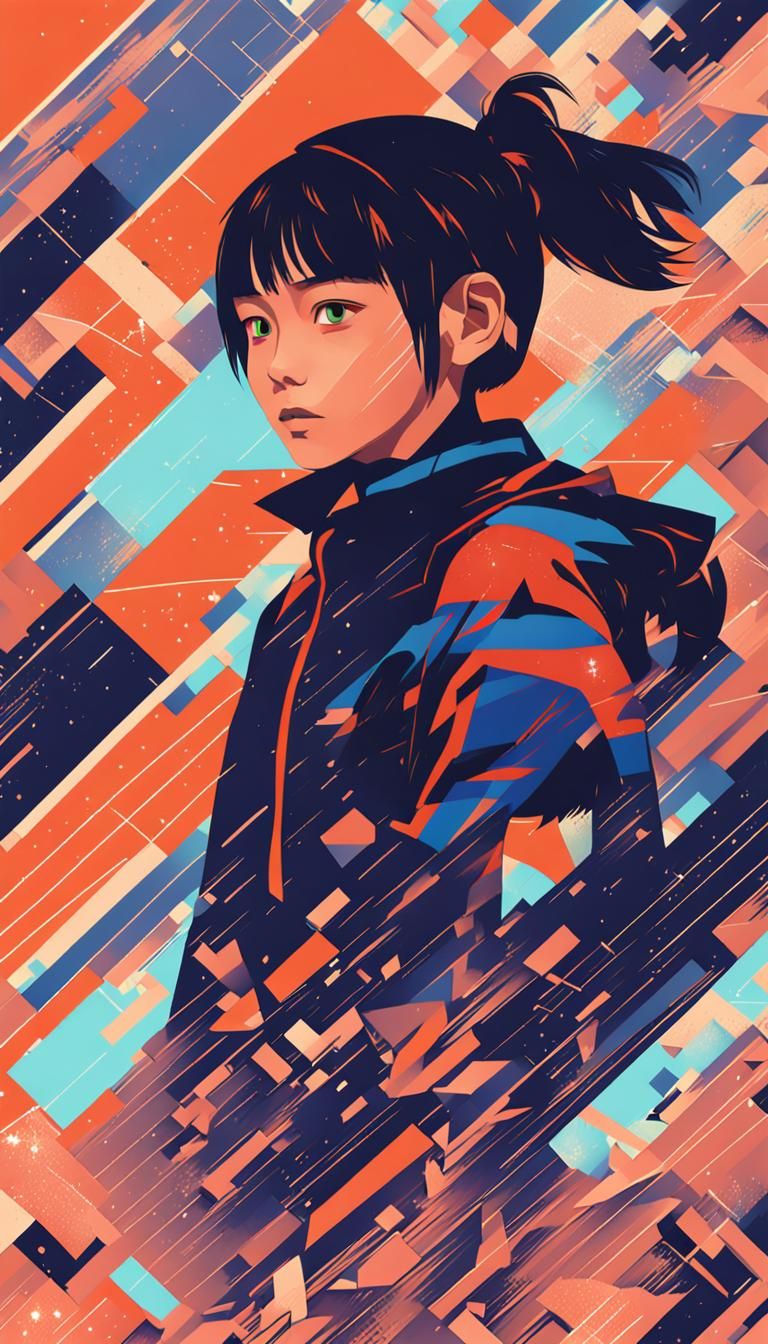 Portrait, female, runner, terra-cotta, community, sponged, R...