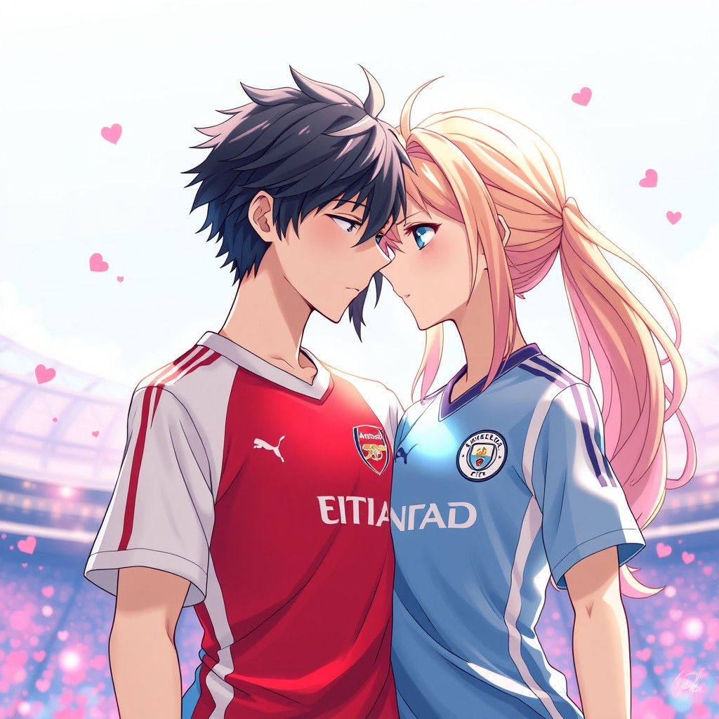 Anime Couple in Love, Inspired by Demon Slayer