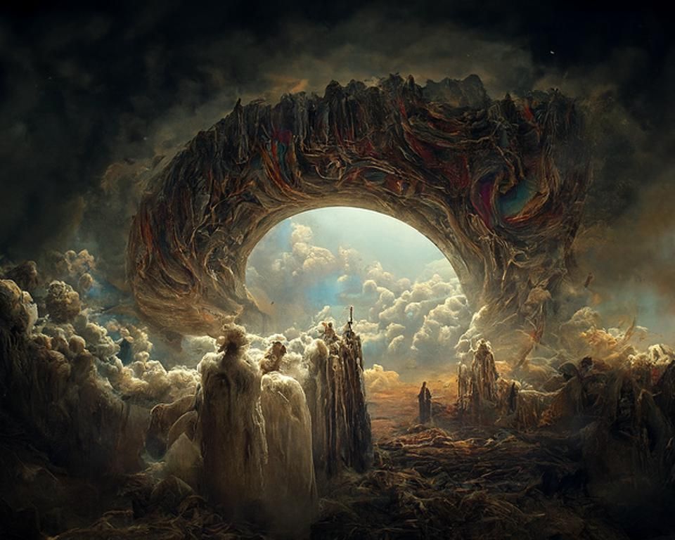 Biblical Heaven: A Strange and Colourful Painting