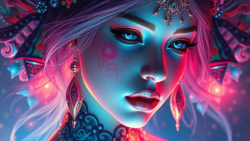 Ethereal Phantasmagoria Portrait as Digital Art