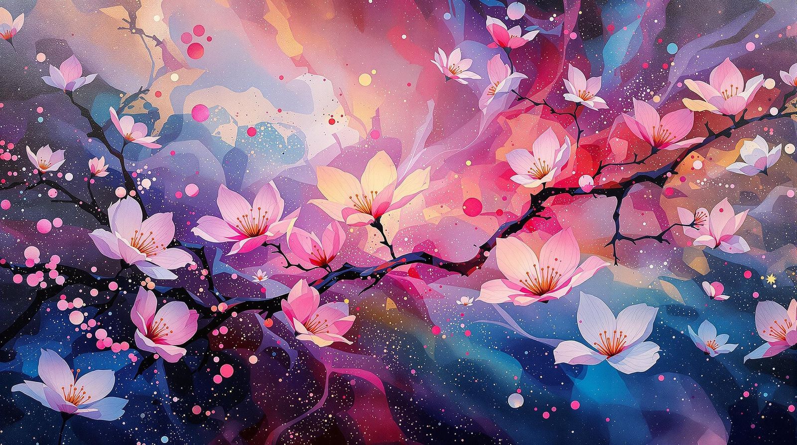 Surreal Cherry Blossoms in Quantum Equilibrium