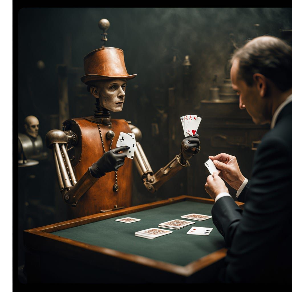 Mechanical Turk Playing Cards in Gothic Grayscale