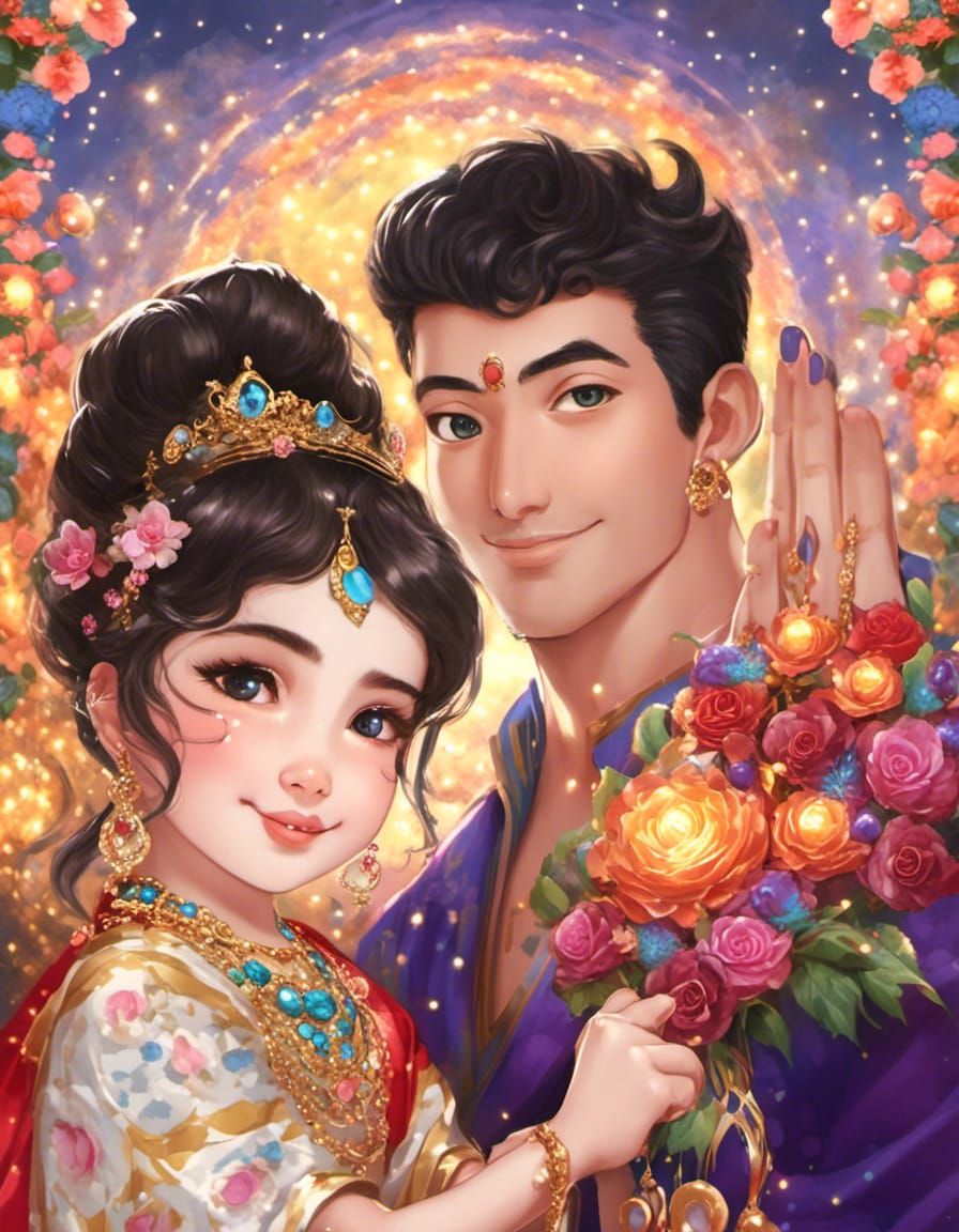 New Year's Eve: Baby 2024 and Father Time