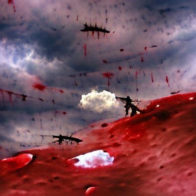 Dramatic Sky Over Desperate People