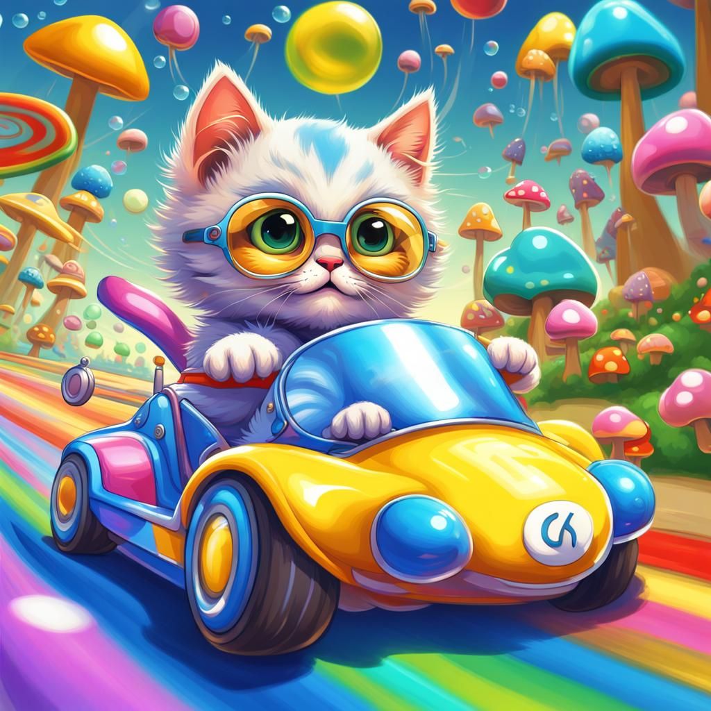 Kitten Races in Candy Art Style