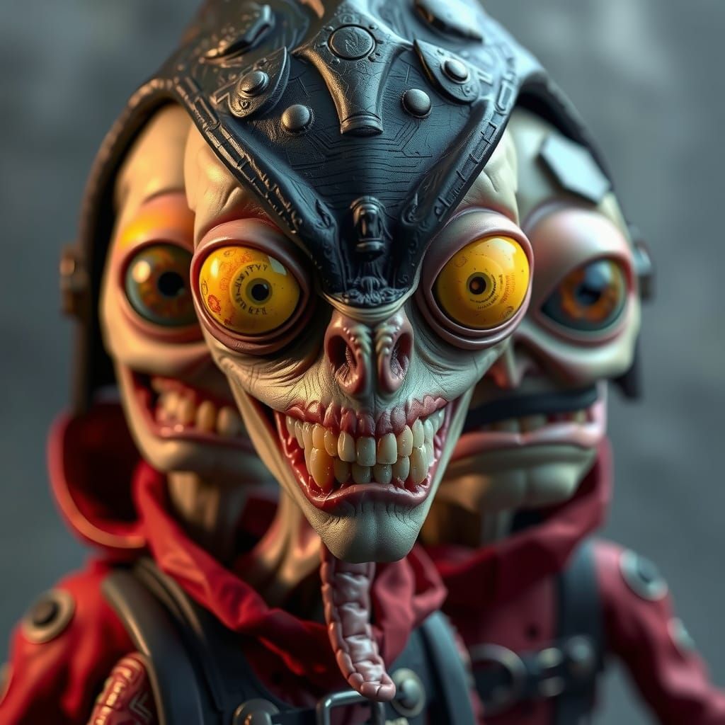 Surreal Rubber Humanoids in Dark Futuristic Style