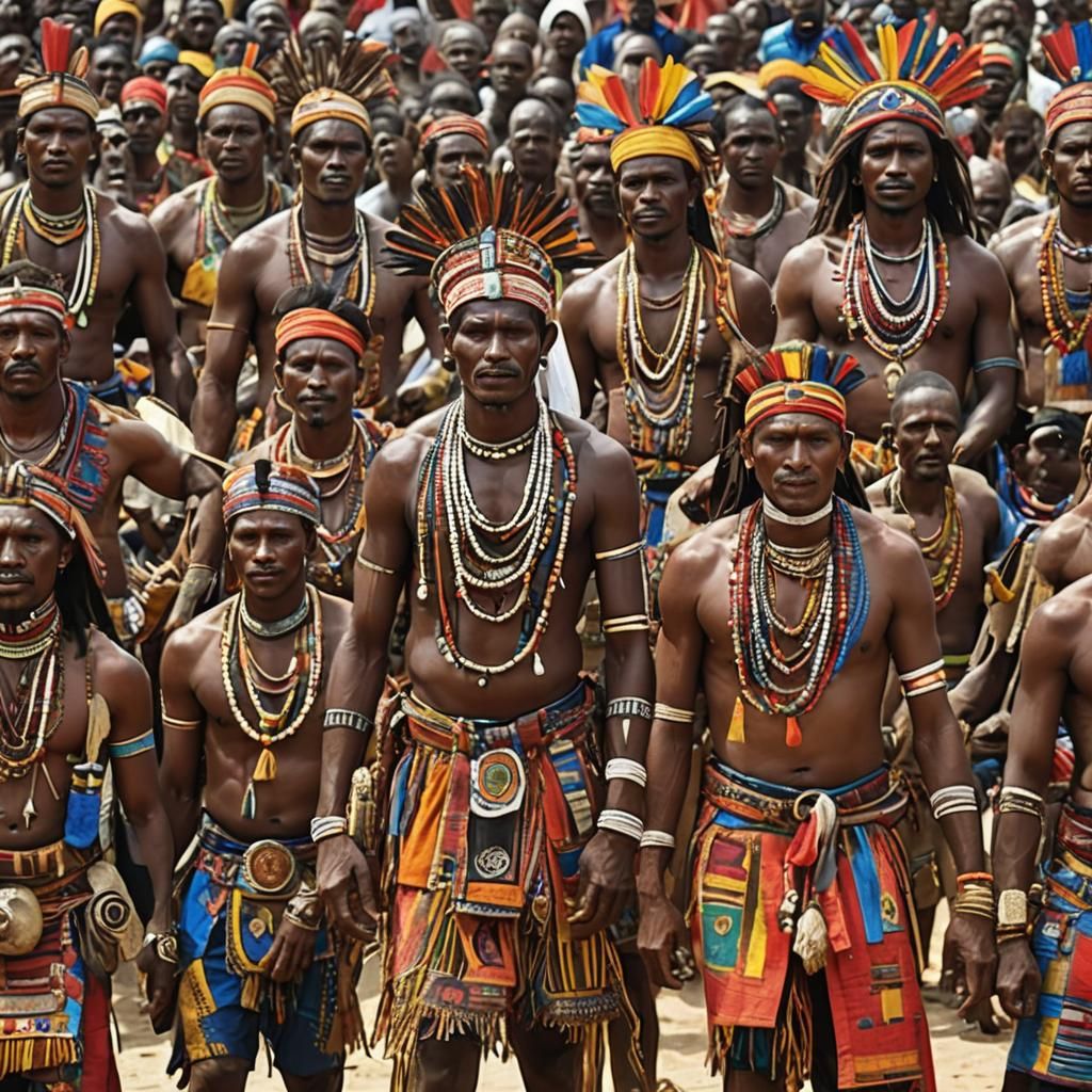 Wodaabe Men's Beauty Contest: Vibrant Tribal Dress