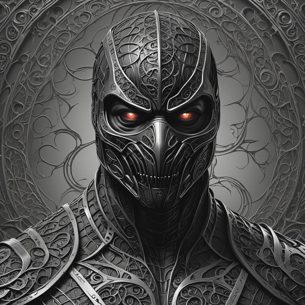 Noob Saibot in Abstract Vector Style