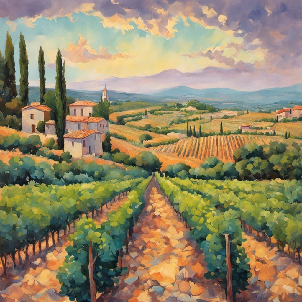 Picturesque Vineyards in Provence Style