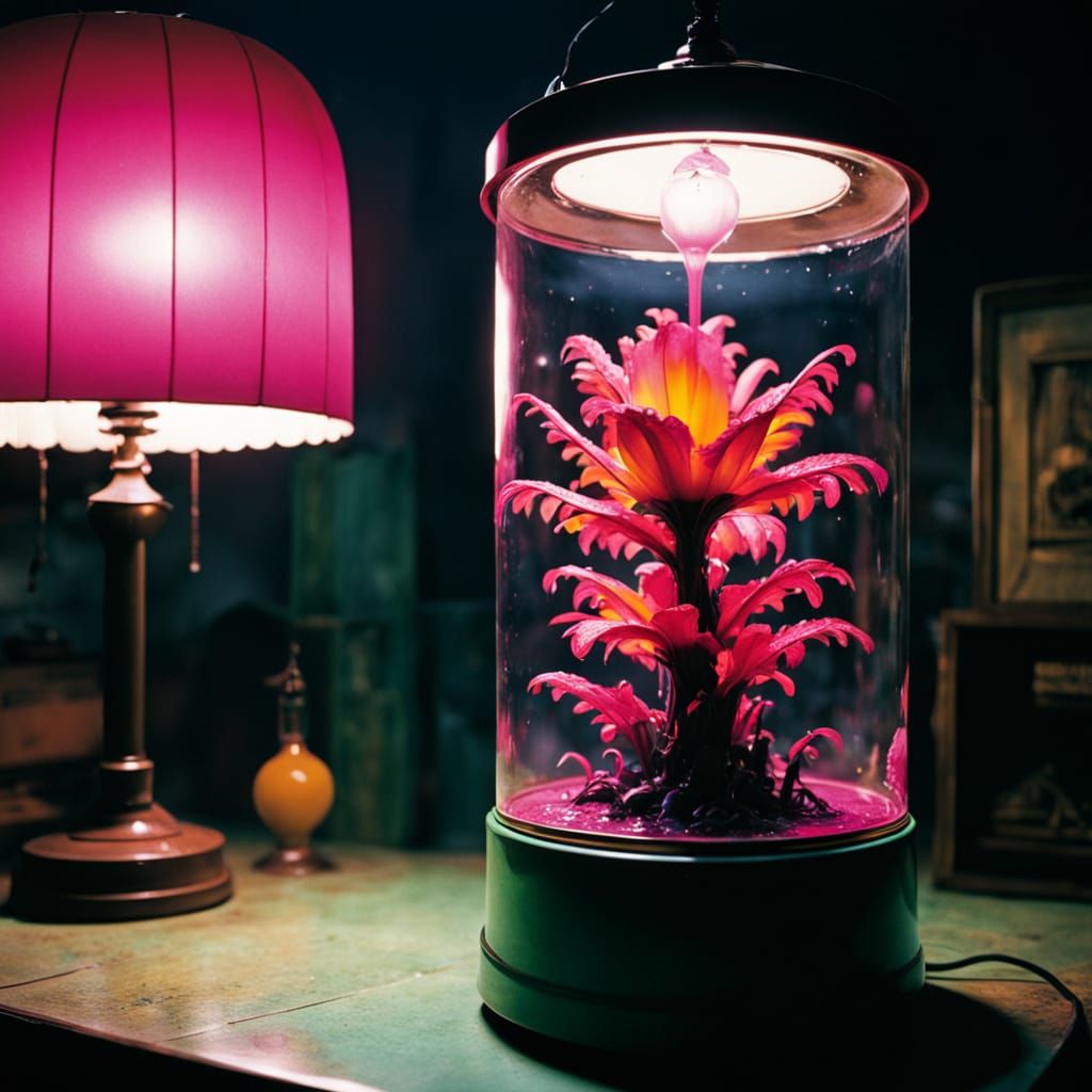 Eerie Lava Lamp Horror in Giallo Movie Style