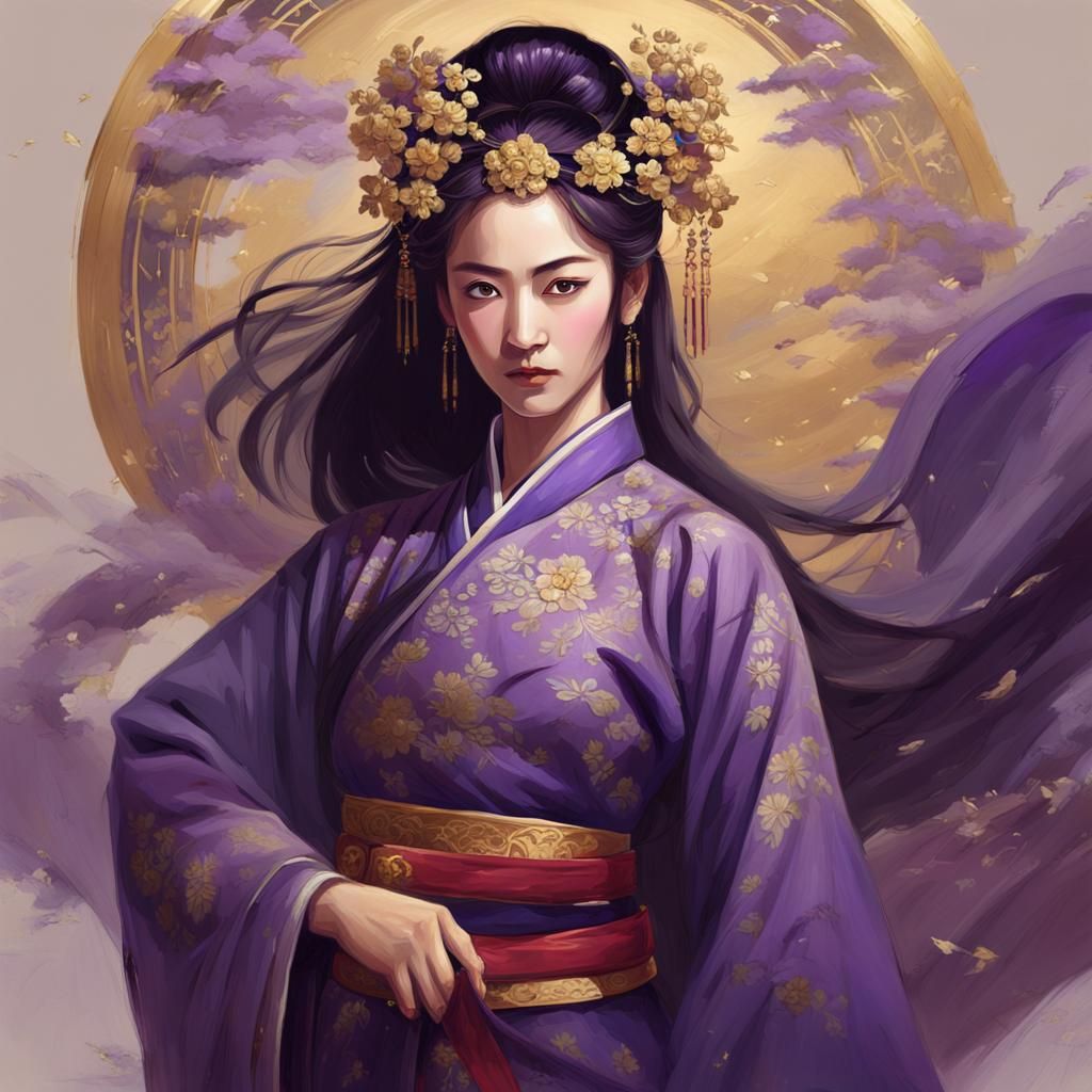 Majestic Portrait of a Persian-Chinese Martial Artist