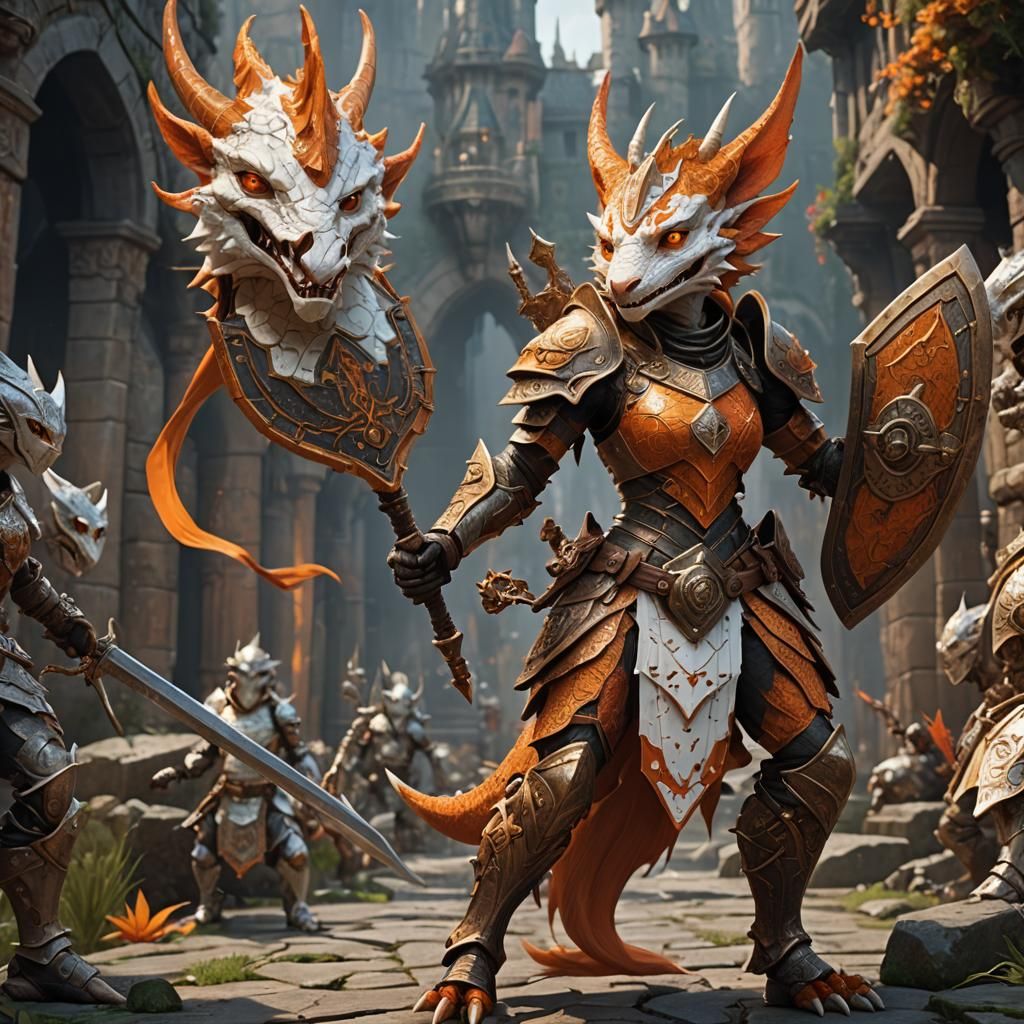 Female warrior Kobold with trophy
