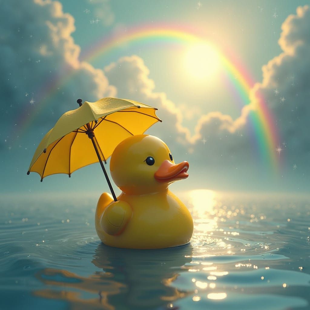 Serenely Watching Clydesdales in a Lush Pond Scene