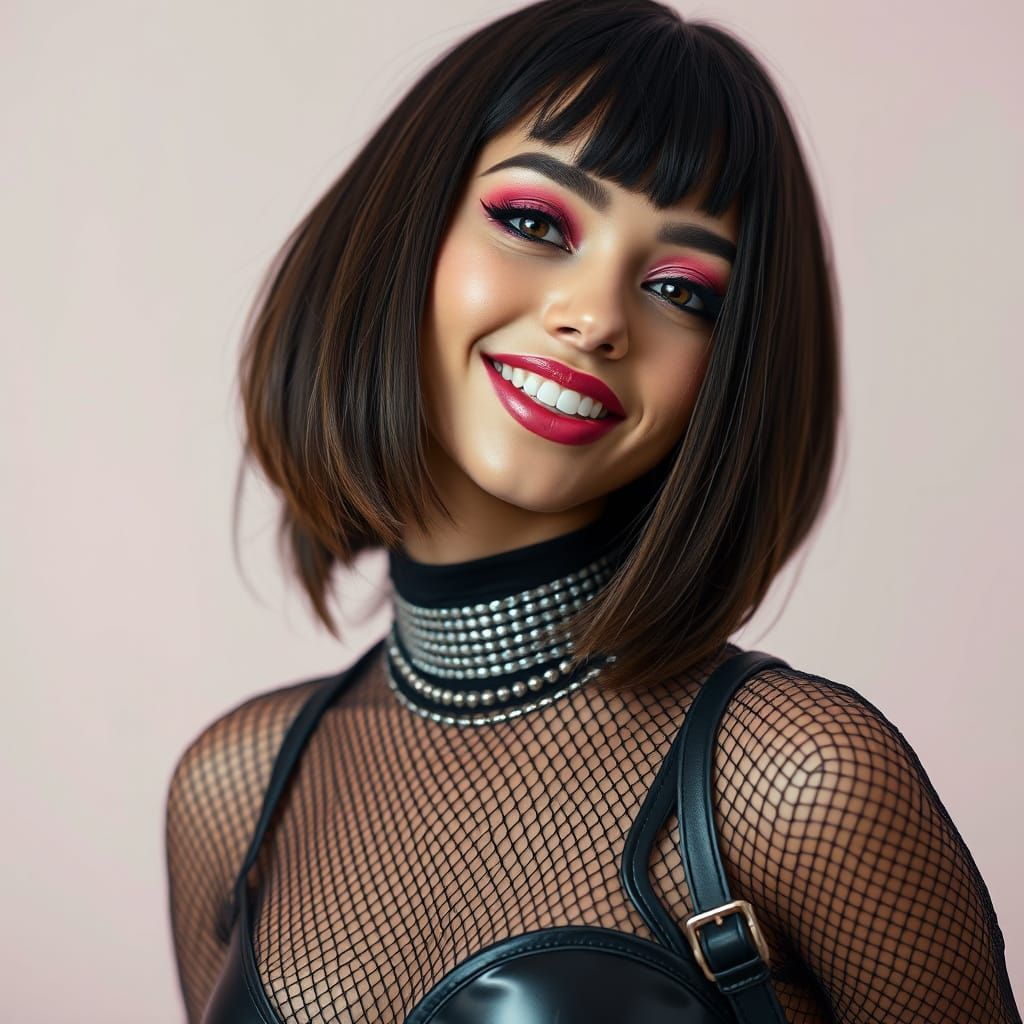 Charming Girl Portrait with Gradient Makeup