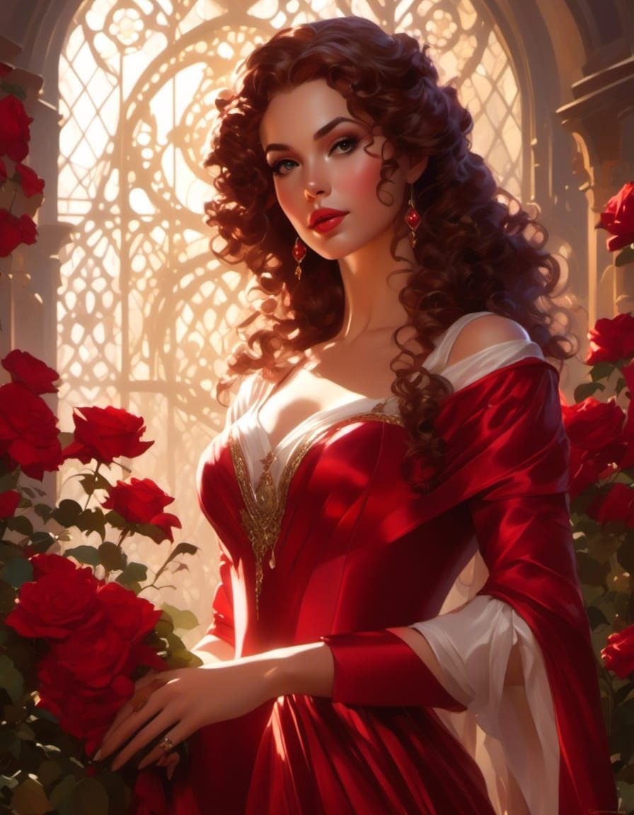 Princess Briar Rose Portrait in Dark Fantasy Style