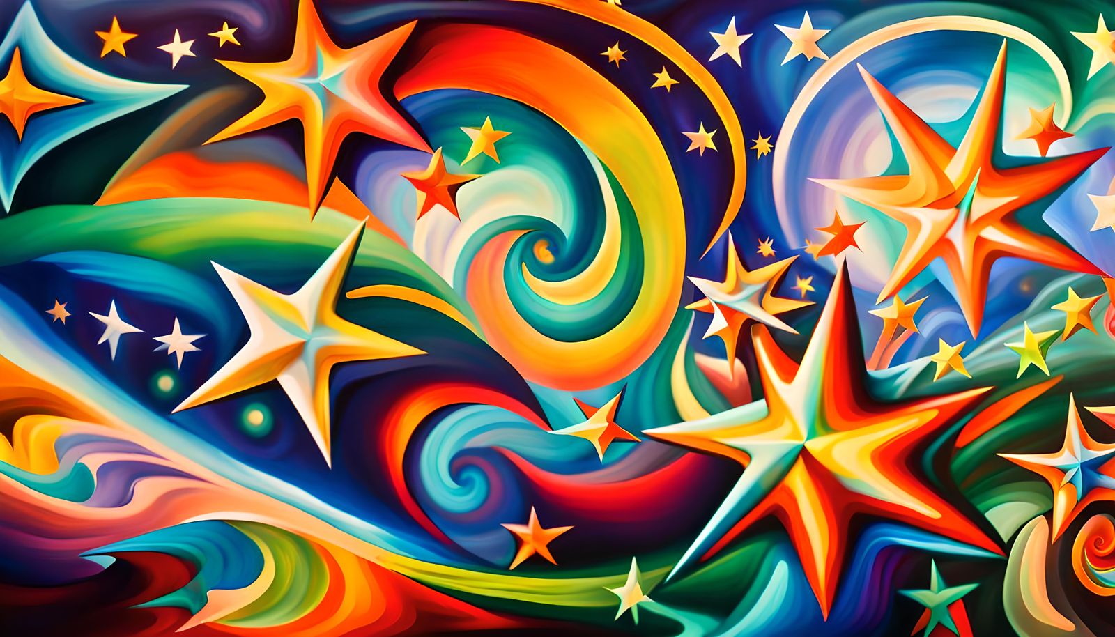 Iridescent Stars in Electromagnetic Plasma Maelstrom