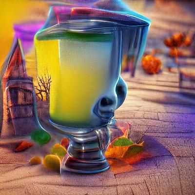 Lemonade in Halloween Town: Colorful Artstation Image