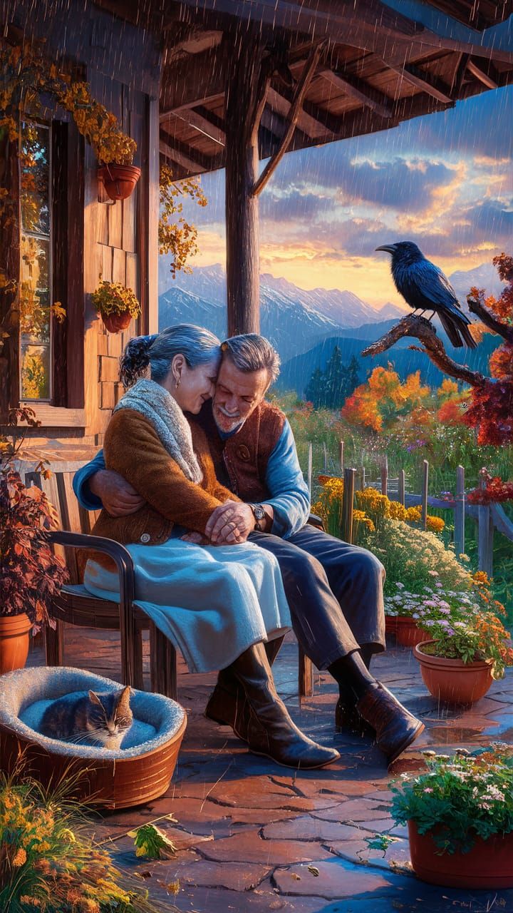 Cozing Up on the Porch