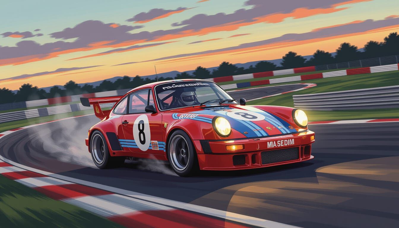 1973 Porsche 911 Martini Racing Le Mans Dusk