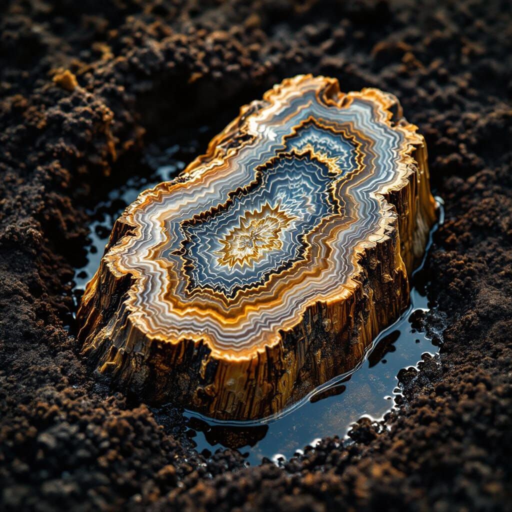 Petrified Wood Transformation into Agate: A Geological Wonde...