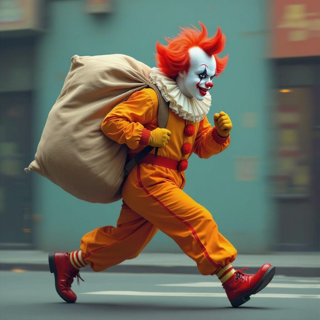 Ronald McDonald Clown in Digital Art Style