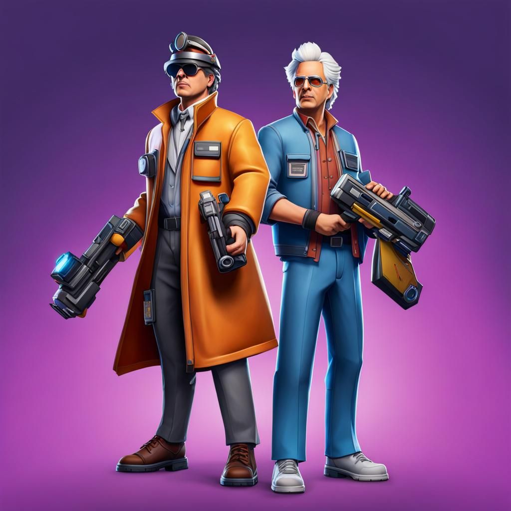 Doc and Marty: Back to the Future Fortnite Skins