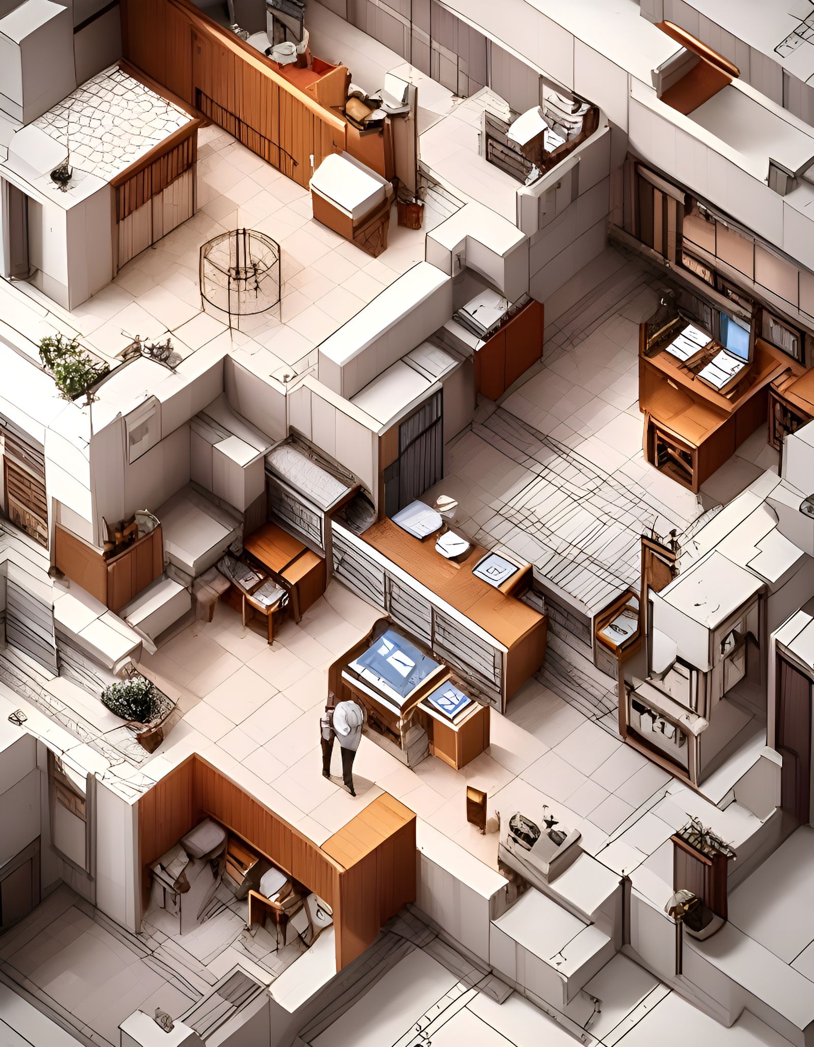 Blueprints Coming to Life: Ultra Detailed Architecture