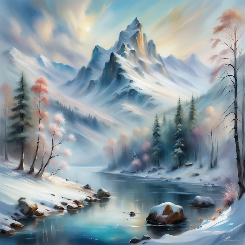 Winter Landscape Inspired by Anna Razumovskaya