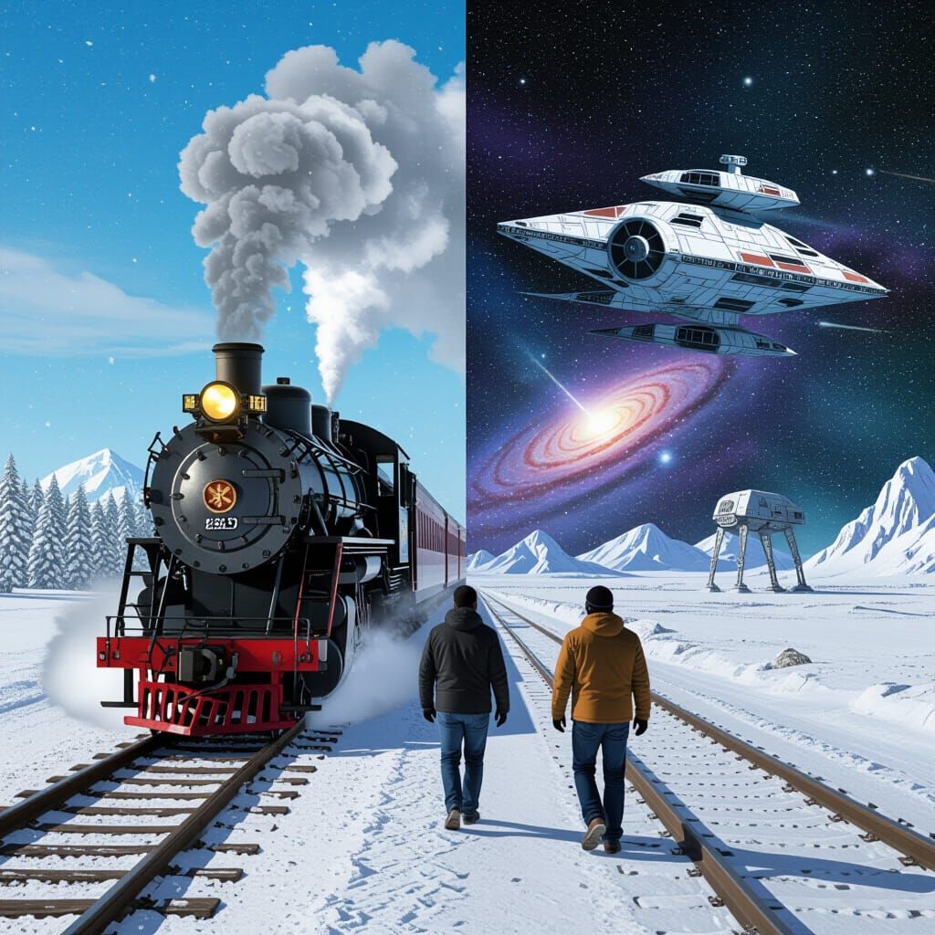 Polar Express Meets Star Wars: A Split Art Transformation