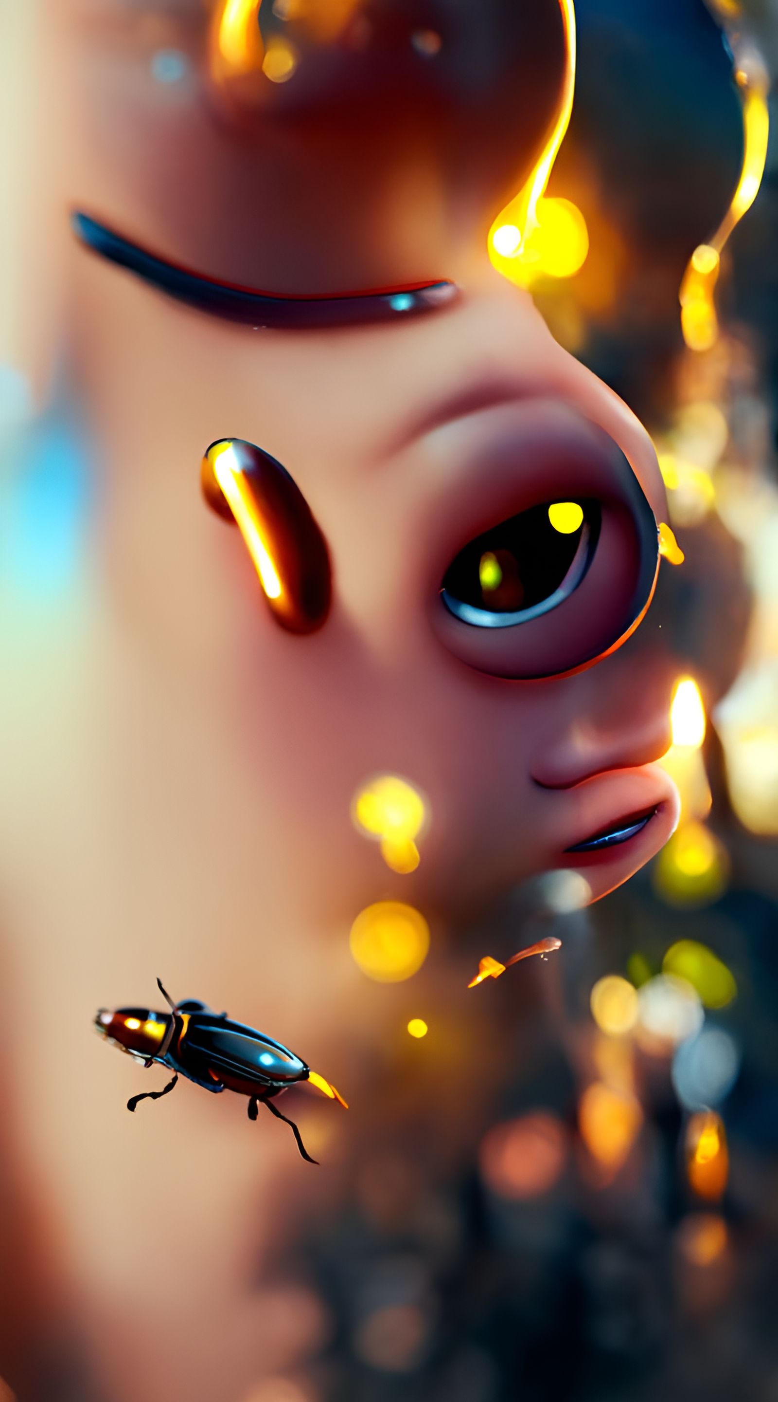 Firefly Movie Poster in Photorealistic Macro Style