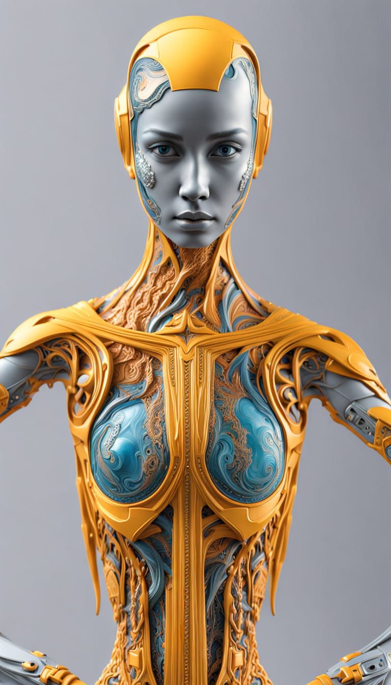 Advanced Robotics Design in Hyperrealistic Style