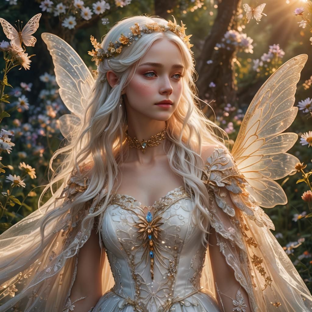 Goddess Fairy Queen in Enchanted Garden