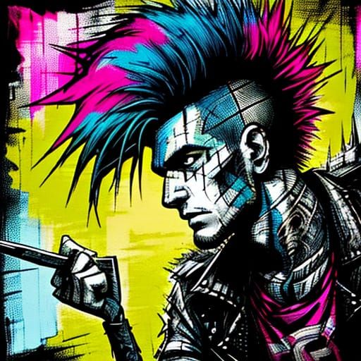 Punk Rock Fairy Portrait in Cinematic Style