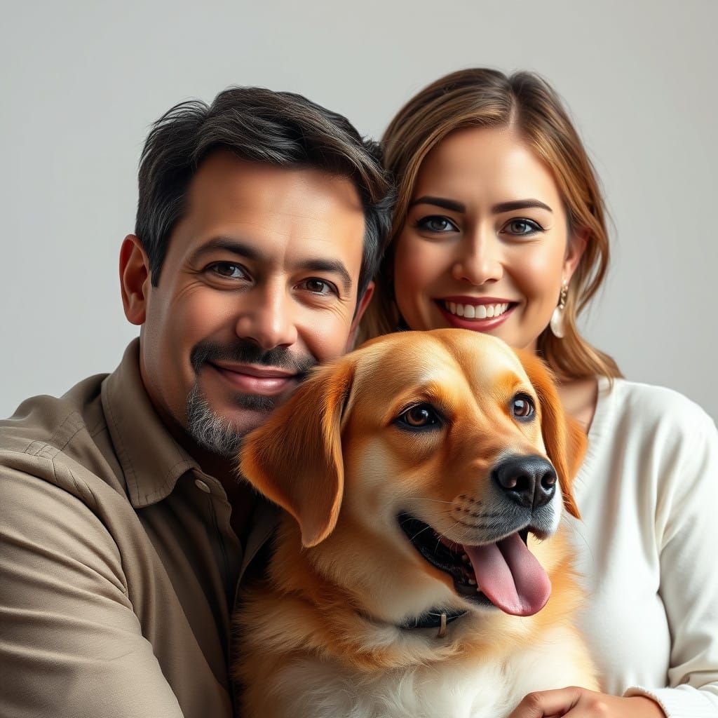Stunning Realistic Family Portrait in Photorealistic Style
