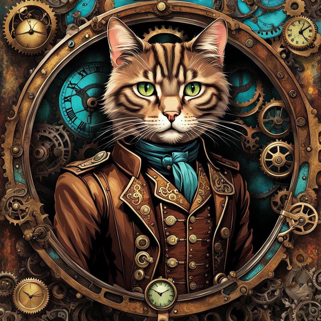 Steampunk Feline Nobleman