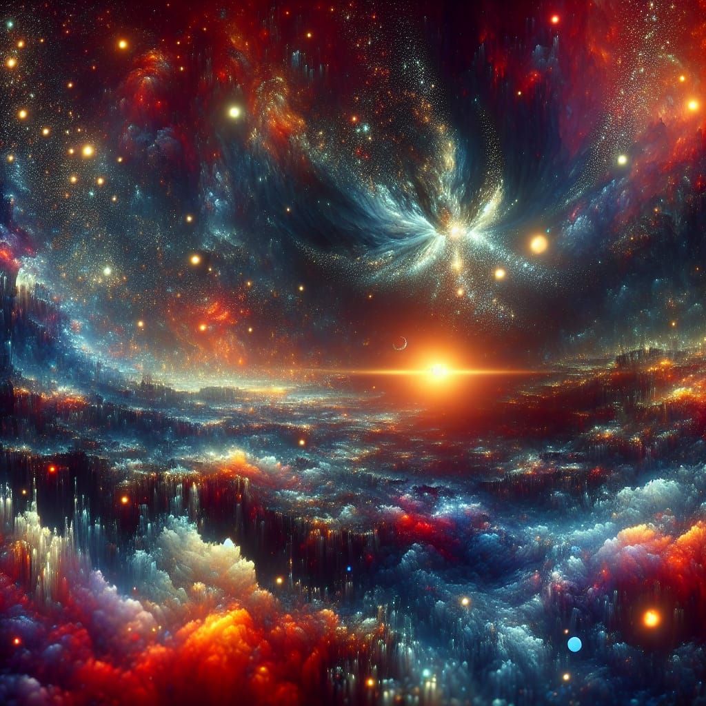 Planet of Stars: Surreal Digital Matte Painting