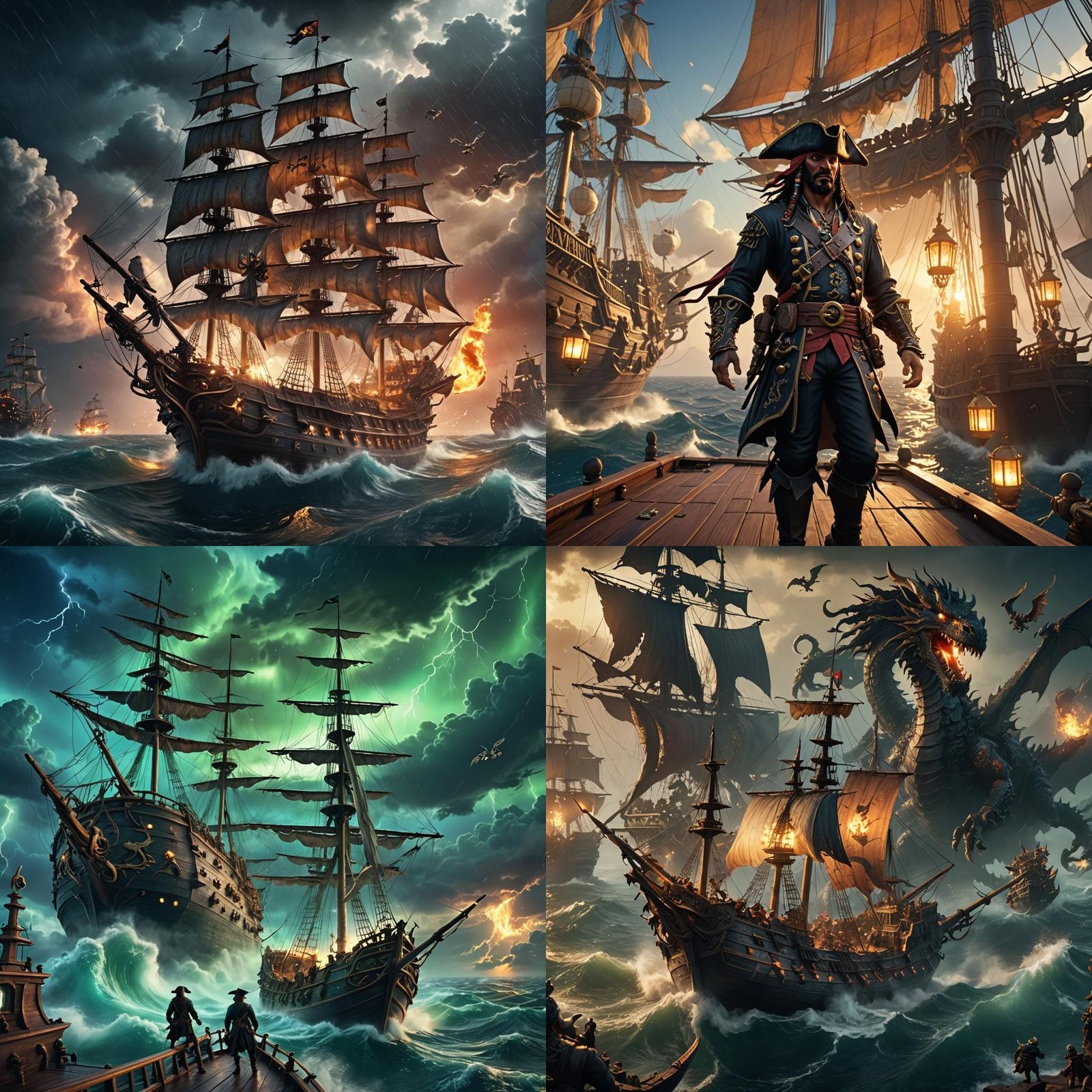 Epic High Fantasy Pirates in 3D