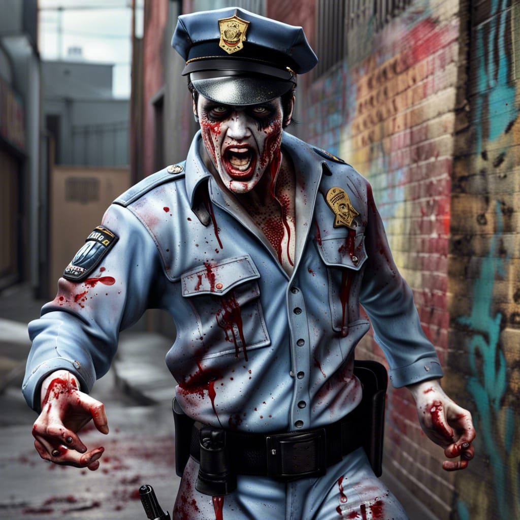 Elvis Presley Police Zombie